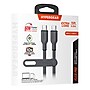 HyperGear Flexi Pro USB-C to USB-C Soft-Touch Silicone Fast Charge and Sync Cable, 15 ft., Gray (16052)~#|#~54ABF3E5-9028-42E3-8C5FD7DEBA1ACC9D_sc7