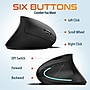 Delton S12 Wired Vertical Ergonomic Left-Handed USB-A/C Mouse, Black (DMERG12LU) ~#|#~54D090E2-7CAC-43FB-B6967849C60D71A5_sc7