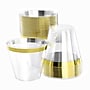 Elama Plastic Dinnerware Set, White/Gold, 150 Pieces/Set (935124340M)~#|#~54D09692-DC6F-4519-810BD57134A89BE6_sc7