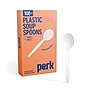 Perk Plastic Soup Spoons, Heavyweight, White, Disposable Soup Spoons for Office Breakroom & Catering~#|#~54D6B471-F152-4EF3-8EEBA3F5C3FEA3FB_sc7