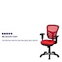Flash Furniture Nicholas Ergonomic Mesh Swivel Mid-Back Multifunction Executive Office Chair, Red (HL0001RED)~#|#~54D82110-2E48-4BB0-A6605D6C28A4DA73_sc7