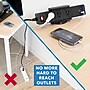 Mount-It! 3-Outlet 3-USB Port Desktop Power Strip with Clamp Desk Mount, Black (MI-7281B)~#|#~54E2C13C-7603-45AD-8D2B099E390D044C_sc7