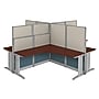 Regency Instant Office 63"H x 258"W 4 Person L-Shaped Cubicle Panel Workstation, Hansen Cherry (IO36494-03K-4P)~#|#~54E3A967-8AF4-4C69-86516A3FE5949233_sc7