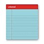 Universal Fashion Color Perforated Top Blue Writing Pad, 5" x 8", Wide Ruled, 50 Sheets/Pd, 12/Pk~#|#~550257A3-028D-4007-AD09A59F8ED326D4_sc7
