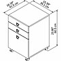 Bush Business Furniture Echo 3 Drawer Mobile File Cabinet, Gray Sand (KI60201-03)~#|#~55178372-0B3C-4DB9-86312A8AB0C3E319_sc7