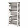 Bush Furniture Key West 66"H 5-Shelf Bookcase with Adjustable Shelves, Linen White Oak Laminated Wood (KWB132LW-03)~#|#~5528E449-9072-433C-89A7B4F39EE04D25_sc7