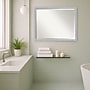 Amanti Art Grace Brushed Nickel Narrow Frame Wall Mirror, 24" x 30" (A42675343055)~#|#~55419796-7A2C-4946-B1C31AF9F3189AA3_sc7