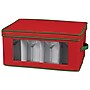 Household Essentials Holiday Stemware Windowed Panel Storage Box with 12 Compartments, Red/Green (HH540RED)~#|#~555C1D0B-7FE3-43EB-A0B28CE282643E96_sc7