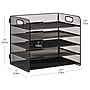 Mind Reader 5-Compartment Metal Desk Tray, Black (5MTROG-BLK)~#|#~557A14B3-012B-4672-893677E036678E40_sc7