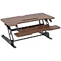 Mount-It! 38"W Rectangular Adjustable Mixed Materials Standing Desk Converter, Dark Walnut Woodgrain (MI-15006)~#|#~55874E19-23F5-4F93-8A29827C7C58519A_sc7
