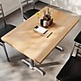 Flash Furniture Bennett Wooden Commercial Indoor Table, 48" x 30", Natural Top/Silver Base (GSF3048NTT0522S)~#|#~55AAE57B-5B74-41B1-A4AE1F443151FA0F_sc7