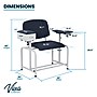 Viva Comfort Wide Adjustable Bariatric Padded Phlebotomy Blood Drawing Chair, 500 lbs. Capacity, Black (ADI997-01D-BLK-HD-MK)~#|#~55BB1737-D19B-479E-BD00A2EC9B99E6B1_sc7