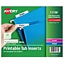Avery Hanging File Folder Tab Inserts, 5-Tab, White, 100/Pack (11136)~#|#~55D551DC-40B7-4741-A3FC12A3BBF0B841_sc7