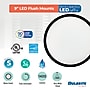 Bulbrite 9" Round 17-Watt 3000K LED Flush Mount Light, 1400 Lumens, Black (773609)~#|#~55F7EB52-1F30-4F0E-8D84FBA8FDE82D50_sc7