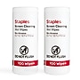 Staples Screen Cleaning Wipes – 100 per Tub, Safe for Monitors, Laptops & Electronics, 2‑Pack~#|#~5629080D-66E3-4001-B7F810BBAF968258_sc7