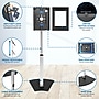 Mount-It! Adjustable Anti-Theft iPad Floor Stand, Matte Black/Silver (MI-3783_G10)~#|#~5652144F-4B43-43D7-A7FADBB76D2D3551_sc7
