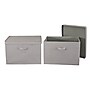 Household Essentials Large Folding Fabric Wide KD Storage Box With Lid, 12" x 18.5"x 15", 58 Qt., Gray, 2/Pack (7419-1)~#|#~566B369D-797C-4990-B18CB1A228ADDC5C_sc7