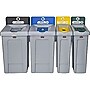 Rubbermaid Slim Jim Single-Stream Recycling Station, 33 Gallon, Gray/Black (2171554)~#|#~566E36CF-4ADF-4F09-8B34158506646055_sc7