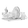 Kitchen Details Dish Rack Twisted Chrome, 3 Piece, White (4028-WHT)~#|#~567AE81C-D785-468A-9C31762CA7F693CA_sc7