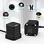 Uncaged Ergonomics Cube 5-Outlet 4-USB Port Surge Protector, 10', Black (PC-b-c)~#|#~56C0B55D-0DF7-4ECC-B76EB02D2E9FCECB_sc7