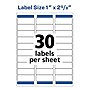 Avery Sure Feed Laser/Inkjet ID Labels, 1" x 2-5/8", White, 750 Labels/Pack (6460)~#|#~56C4424E-71BA-4999-A346063CC02C12B7_sc7