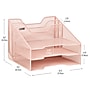 Mind Reader 5-Compartment Metal Mesh Desk Organizer, Pink (MESHBOX5-PNK)~#|#~56EE0020-A522-4668-A6FF08EE82B7F43A_sc7