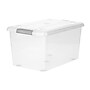Iris Store & Slide 61 Quart Storage Bin with Lid, Plastic, Clear, 6/Carton (270017)~#|#~56F2E12C-CECC-449B-ACDFB2D687FC7261_sc7