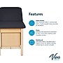 Viva Comfort Aristo Wood Physician Adjustable Exam Table with Shelf, 2 Drawer Cabinet, Paper Holder, 500 lb. Capacity, Black~#|#~571C4161-F9D0-46CD-BC2BFA4297F2DC37_sc7
