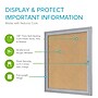 Ghent 1 Door Enclosed Natural Cork Bulletin Board, Satin Aluminum Frame, 36"H x 30"W, (GHEPA13630K)~#|#~5728B6A0-F727-4B70-A5D4196191CD9BB1_sc7
