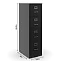 Staples Heavy Duty 4 Drawer Vertical File Cabinet, Letter Size Documents, 22" D x 14.9" W x 51.97" H, Black~#|#~574B7FE8-F78F-4960-B38F0ED8C6FA3561_sc7