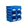Triton Products LocBin Stackable Storage Bin, 7" x 8.25"x 14.75", Blue, 6/Pack (3-240B)~#|#~576E2279-0F82-4870-95D2C7B8787C0CD7_sc7
