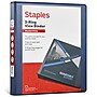 Staples 1" 3-Ring View Binder, D-Ring, Navy Blue (55418/26433)~#|#~577D502F-53A0-48A4-BE4A05B5A7B21462_sc7