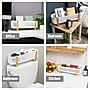 Mind Reader 2-Compartment Plastic Desk Organizer, White (DEBASK-WHT)~#|#~5795DED1-951A-4476-9793F18EC0296FF4_sc7