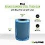 Alpine Industries 4460 Steel Mesh Outdoor Recycling Bin, 36 Gallon, Blue (ALP4460-01-C)~#|#~57B1F019-88E2-4811-A2C919AD9BD21B21_sc7