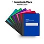 Staples® Poly Composition Notebook, 7.5" x 9.75", Wide Ruled, 80 Sheets, Assorted Colors (ST54890)~#|#~57B8F85A-BB97-4C9F-BBF4D0AF7C3854D3_sc7