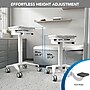 Mount-It! MedHub Mobile Medical Cart Workstation with Spring Arm Monitor Mount and Locking Caster Wheels, White/Grey (MI-16016)~#|#~581465B5-FC5E-4E10-AC3E71128F809856_sc7