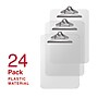 Staples® Plastic Clipboard, Letter Size, Clear, 24/Pack~#|#~582D0242-4B04-438B-89FF59D537194EAB_sc7
