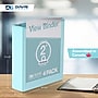 Davis Group Standard View 2" 3-Ring Binders, Assorted Pastel Colors, 4/Pack (7412-88-04)~#|#~5863210C-50A7-4025-AD5BDFAE33C9D760_sc7