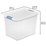 Sterilite 25 Quart Latching Storage Bin with Lid, Plastic, White, 6/Carton (14958006)~#|#~586A386D-D1DC-490B-8D243AF0BD4138CB_sc7