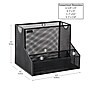 Mind Reader 4-Compartment Metal Vertical File Desk Organizer, Black (DEEPORG-BLK)~#|#~58701F1B-BABF-4381-B0F24646103717BD_sc7