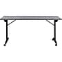 Lorell 63"W x 24"D Mobile Folding Training Table, Laminate, With Wheels, Weathered Charcoal (LLR60736)~#|#~58890BA0-5364-433E-AB4F9809E94A0C5B_sc7