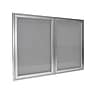 Ghent 3' H x 5' W Enclosed Vinyl Bulletin Board with Satin Frame, 2 Door, Silver (PA23660VX-193)~#|#~589FF879-37FE-48C1-BF812FEFB2EDFBE1_sc7