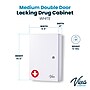 Viva Comfort Medium Double Door Medicine Locking Secure Storage Medical Cabinet, 0.3 cu. ft., White (ADIME999-02-WHI-MK)~#|#~58B84A0A-1D54-4892-AF6A578271C38EEB_sc7