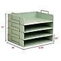 Staples Plastic Side Loading Stackable Letter Tray, Letter Size, Sage Green, 4/Pack (ST63889)~#|#~58B96939-EDAD-4BEF-8A7DAD4B7C2D957E_sc7