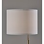Adesso Wyatt 60"H Antique Brass Floor Lamp with White Textured Fabric Shade (2622-21)~#|#~58E0BE08-BFD1-4816-A25CCBC881EDC065_sc7