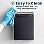 Alpine Industries Stainless Steel Sanitary Napkin Disposal Receptacle, 10" x 3.74", Black (451-SSB-MK)~#|#~58E63280-F037-4244-BDAD8F35DCA5AF5B_sc7