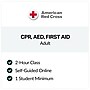 American Red Cross Online First Aid, CPR & AED Training Refresher Course, 1 Student (ARCAFACPRAEDOL)~#|#~59213405-5F96-4AC6-82FB7AA2010B253E_sc7
