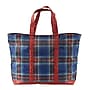 L.L.Bean Everyday Lightweight Polyester Plaid Tote Bag, Navy Stewart (1000296906)~#|#~592E16E3-334A-44FA-A5BEF52CD9937C95_sc7