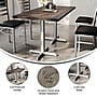 Flash Furniture Bennett Wooden Commercial Indoor Table, 60" x 30", Dark Brown Top/Silver Base (GSF3060DBT2222S)~#|#~59319A6B-AB11-4092-9F779CB3C787E38E_sc7