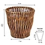 Household Essentials Small Handwoven Willow Waste Basket with Removable Liner, Rich Brown (HHML-2225)~#|#~594006EE-AA15-4CFA-BF7E066624459729_sc7